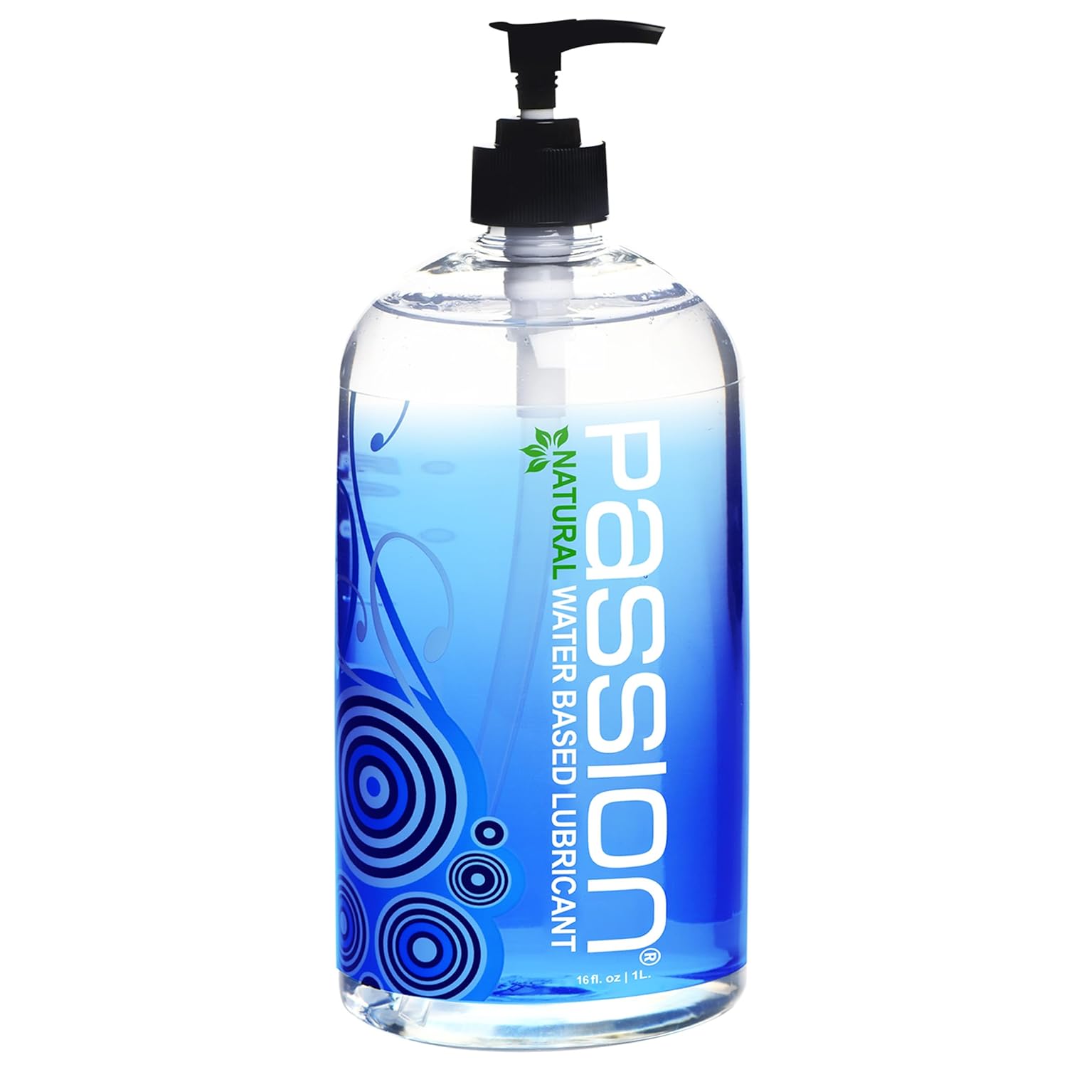 Passion Natural Water-Based Personal Lubricant 16 Fl Oz - Premium Non-Sticky Easy-to-Clean Formula for Smooth Comfortable Use