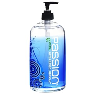 Passion Natural Water-Based Personal Lubricant 16 Fl Oz - Premium Non-Sticky Easy-to-Clean Formula for Smooth Comfortable Use