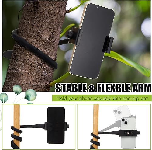 Vista 22 de Amylove 2 soportes para teléfono para cochecito portátil, soporte universal para teléfono celular, accesorios universales para padres, bebés y niños