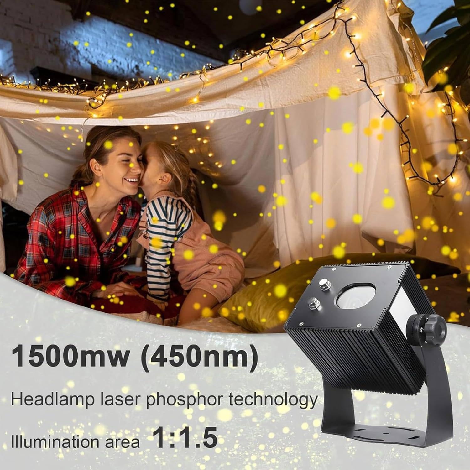 Dynamische Atmende Firefly-Projektor Lampe, Firefly-Gartenlichter, Sternenprojektor-Laser-Weihnachtslichter, Beweglicher Außenprojektor Für Weihnachtsprojektorlichter Yellow