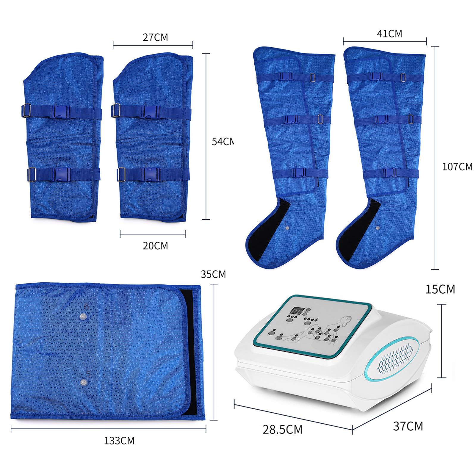 Luftkompressions-Massagegerät, Luftmassagegerät Lymphgerät Lymphdrainage Massagegerät Unterdruckmassagegerät Luftkompression Massagegerät Pressotherapie Lymphgerät 350W