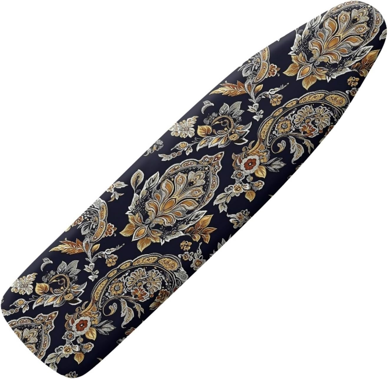 Iron Board Cover with Padding Standard Size Bohemian Blue Yellow Padded Ironing Board Covers 15x54 Heat Reflective Extra Thick Wide Non Stick Scorch and Stain Resistant Heatproof