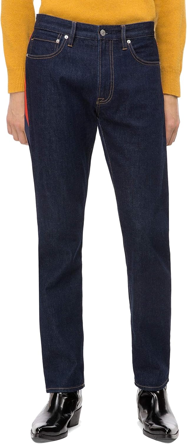Calvin Klein Men's Straight Fit Jeans 32W x 32L Plastic Rinse