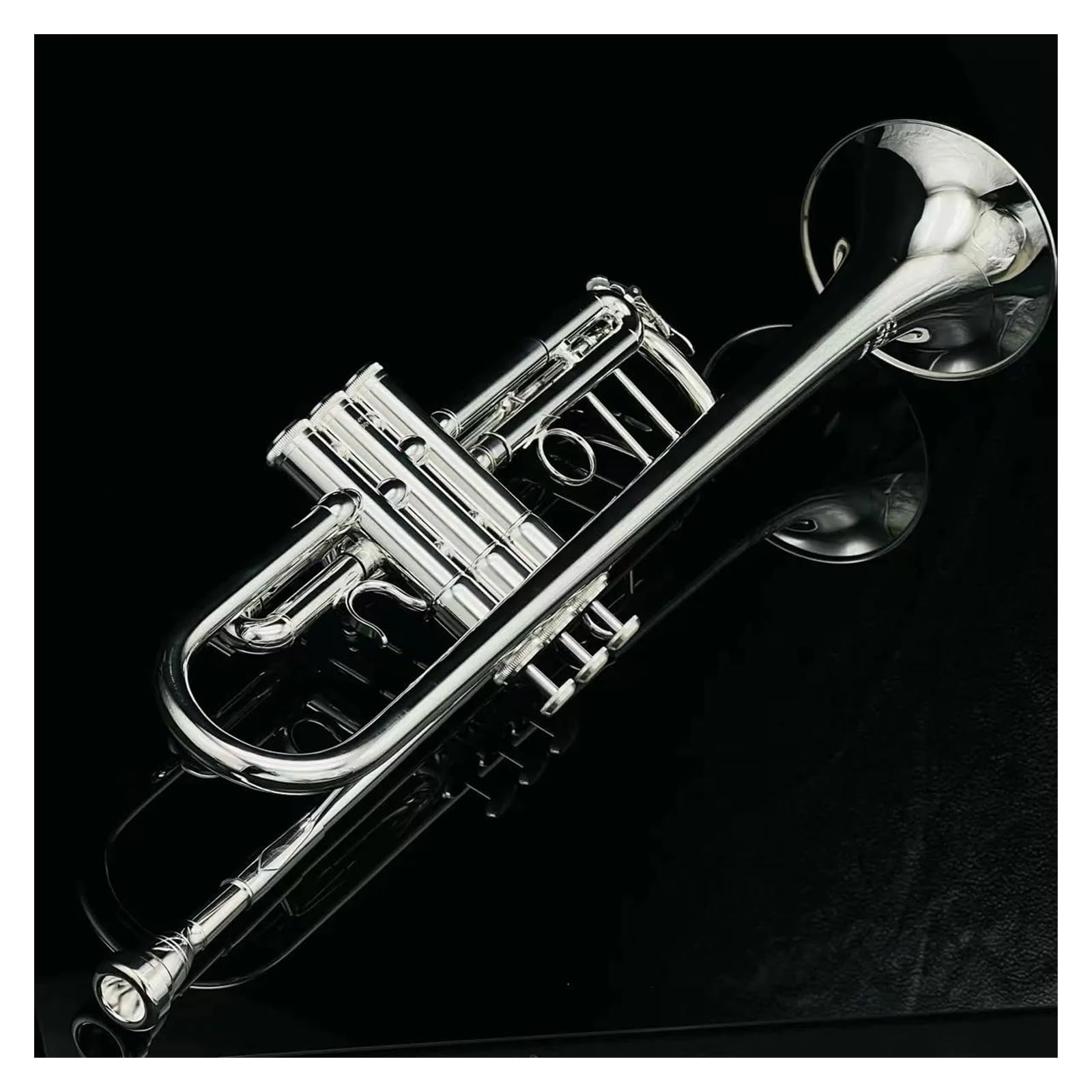 trąbka instrument Instrument Muzyczny Trąbkowy, Posrebrzany, Profesjonalny Instrument Muzyczny Trąbkowy