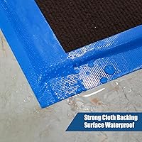 Vista 8 de 2 rollos de cinta adhesiva azul resistente, resistente e industrial, de color industrial, 9 mil x 2 pulgadas x 25 yardas, flexible, sin residuos