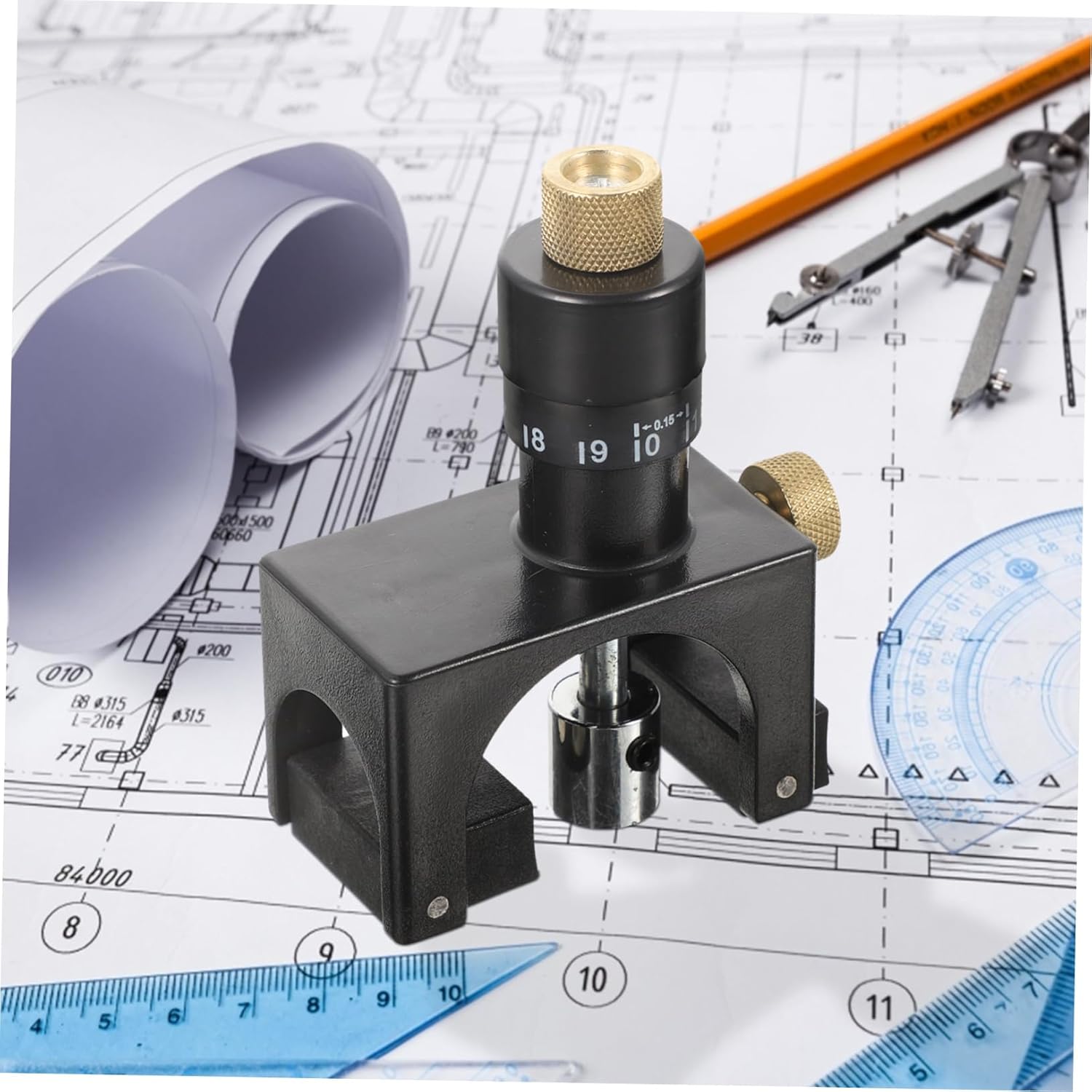 BESTonZON Magnetic Planer Blade Adjustment Tool Durable Woodworking Gauge Setter for Flat Planers Lightweight and Ergonomic Design for Precision Woodworking Projects