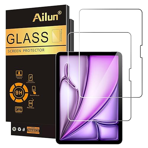 Ailun Screen Protector for iPad Air 13 Inch 2025/2024 [7th/6th Generation, M3/M2], iPad Pro 13 Inch 2024 7th Generation, Tempered Glass [Face ID & Apple Pencil Compatible] Case Friendly [2 Pack] - iPadPro 7th/iPadAir 6/7-13Inch 2024/2025