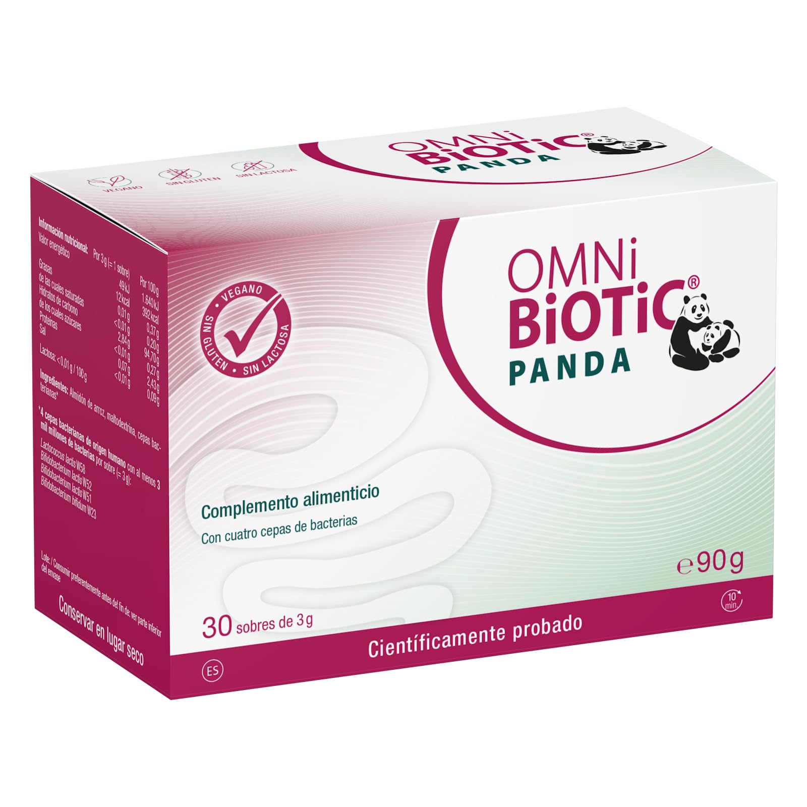 OMNi BiOTiC PANDA | 30 Sobres (90g) | Probiótico | 4 cepas bacterianas