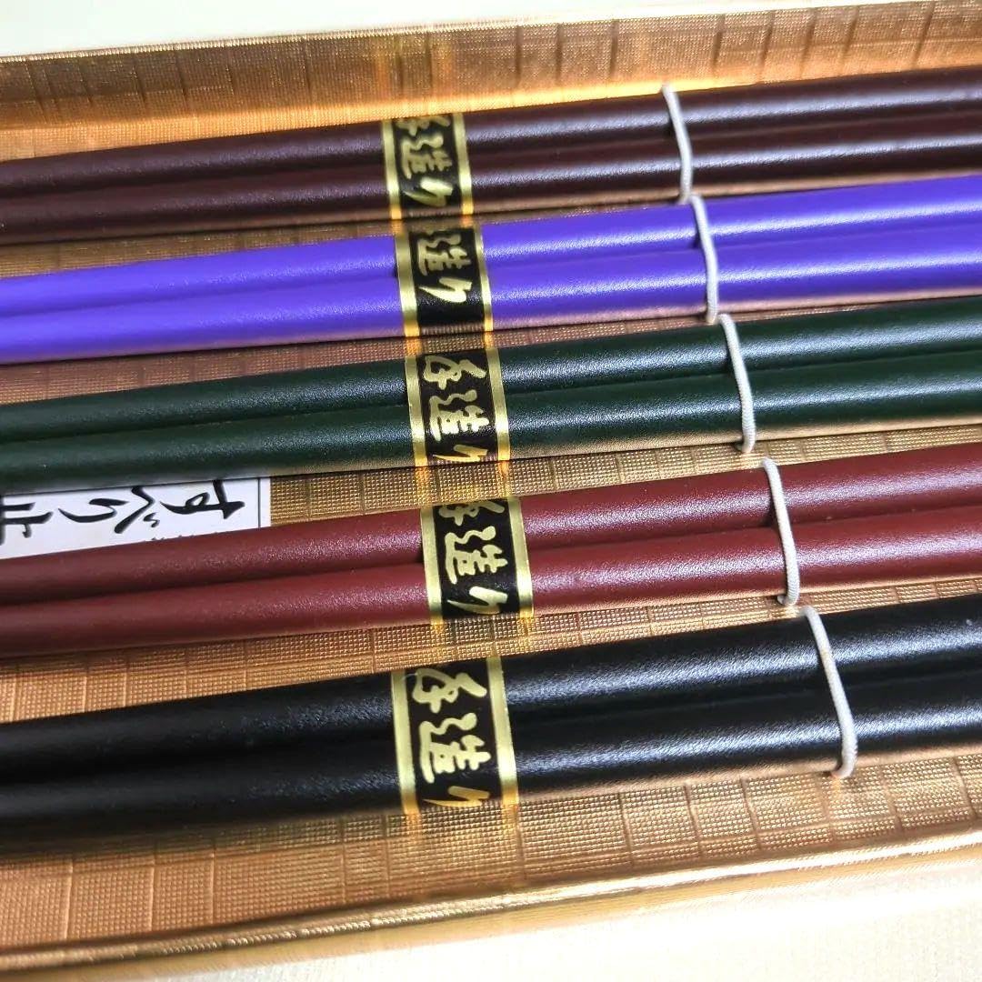 Amazon | 高級 輪島塗 箸 5膳セット すべり止め加工 漆器 天然木 夫婦