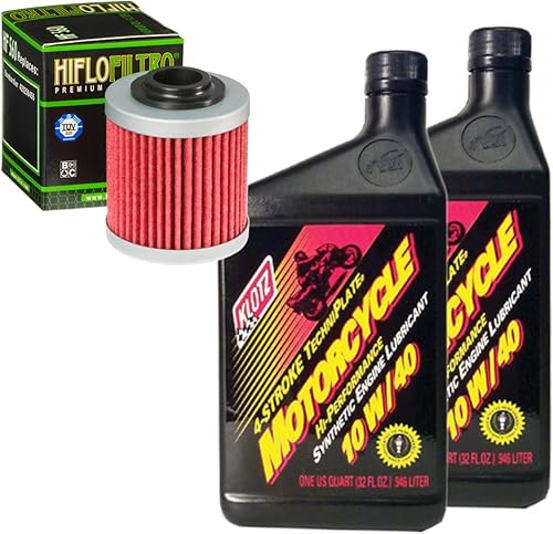 Kit de cambio de aceite y filtro para Can-Am 2009 DS 450 XMC sintético 10W-40