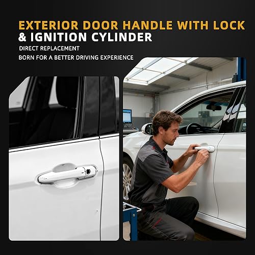 Miniatura 6 de Manija de puerta exterior delantera con cilindro de encendido y bloqueo, para Ford F-250 F-350 F-450 F-550 1998-2007, para Excursion 2000-2005