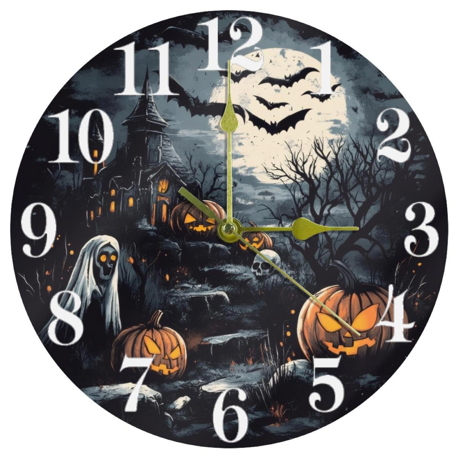 Horloge château d'Halloween citrouille à offrir pour une décoration de fête