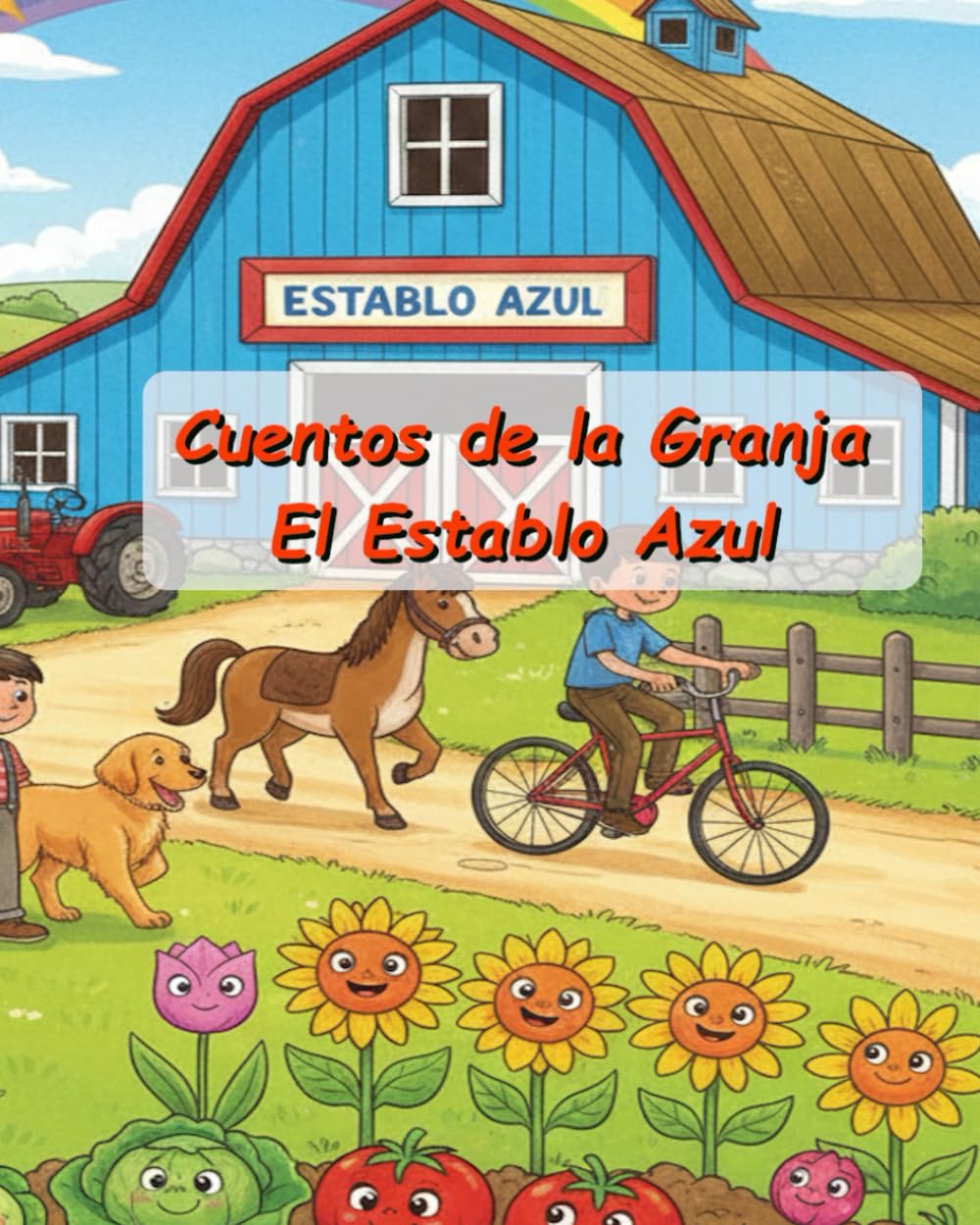 Cuentos de la Granja - El Establo Azul: 10 cuentos infantiles con animales, aventuras y moralejas • Incluye viñetas para colorear