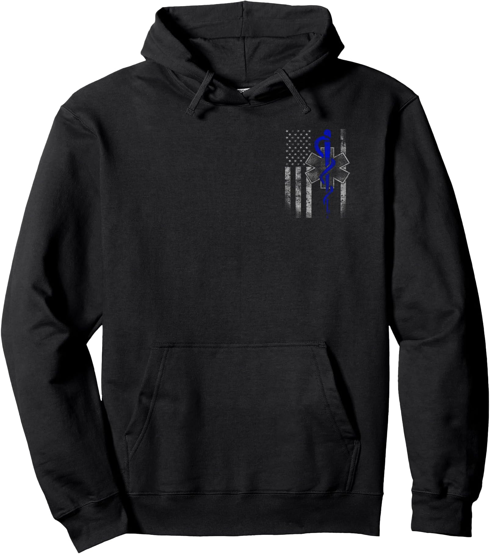 Two-Sided EMT / First Responder Flag Hoodie Long Sleeve