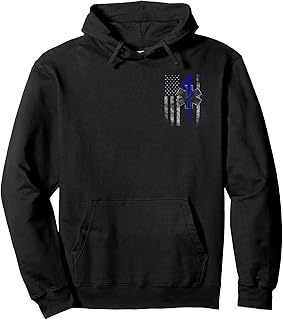Two-Sided EMT / First Responder Flag Hoodie Long Sleeve