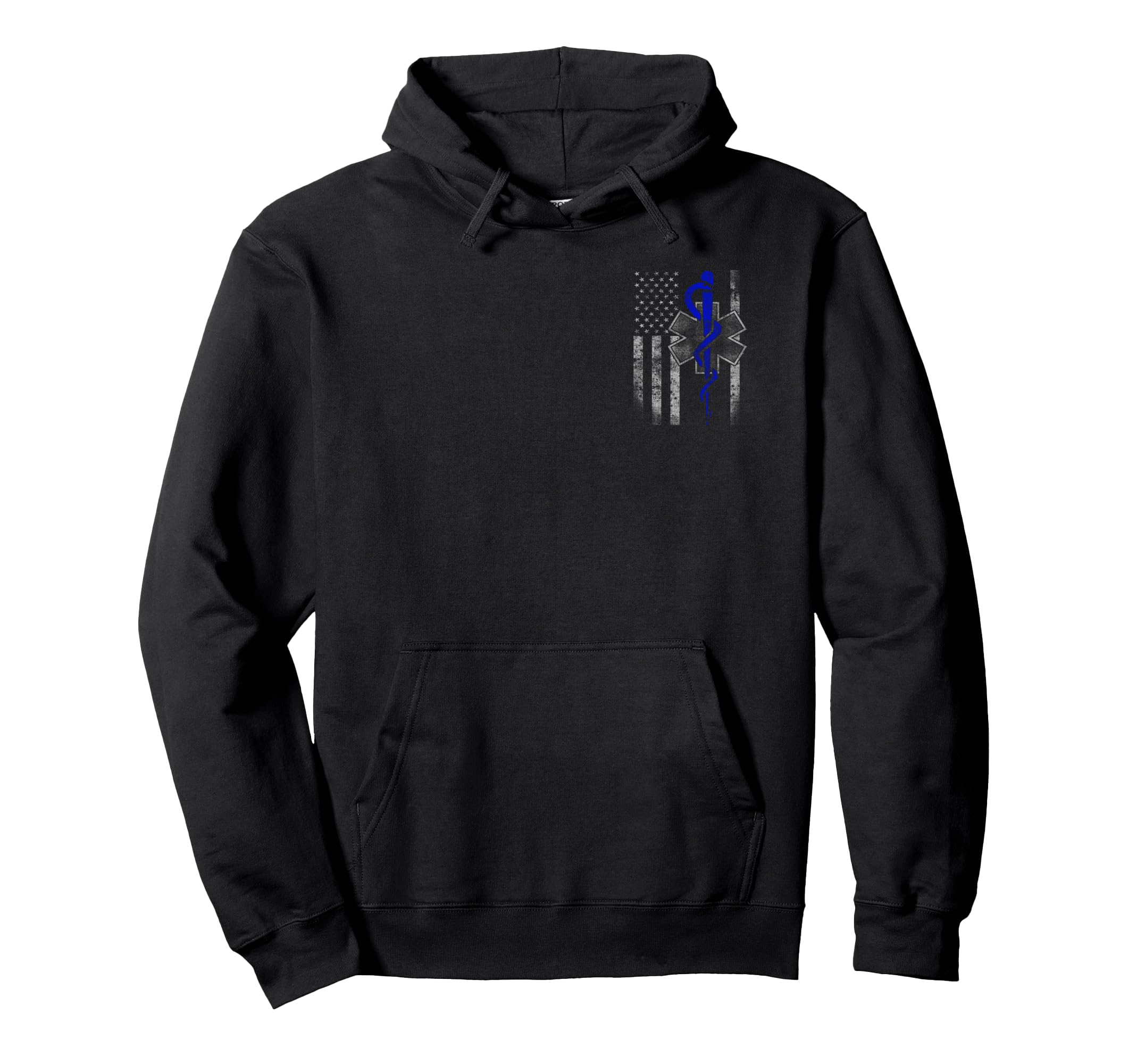 Two-Sided EMT / First Responder Flag Hoodie Long Sleeve