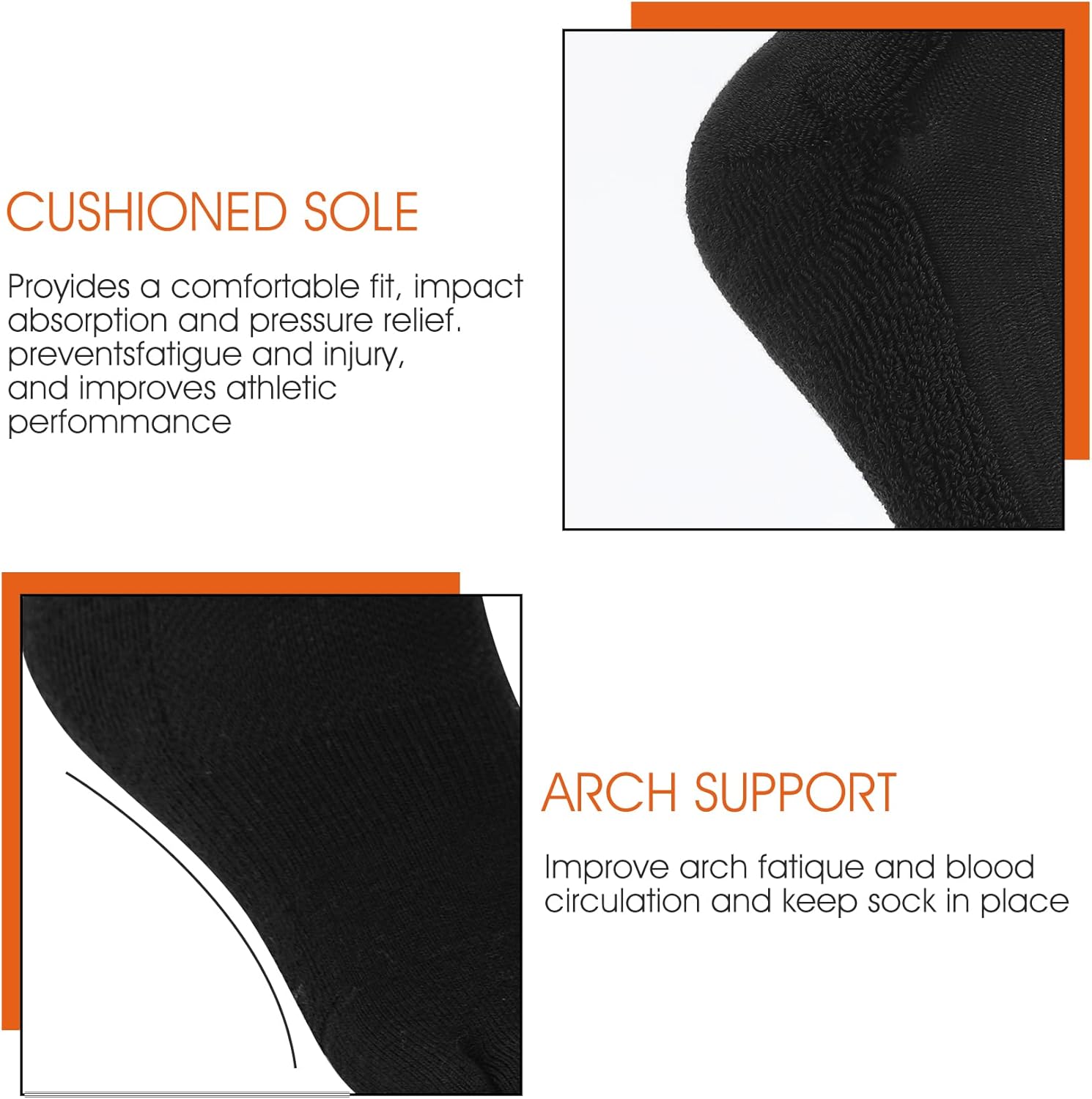 Merino Wool Toe Socks for Men and Women Hiking Crew Sock Cushion Boot Socks with Toes - Image 5