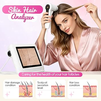 Scalp Analysis Machine, 5 Inch LCD Screen Skin Hair Analyzer