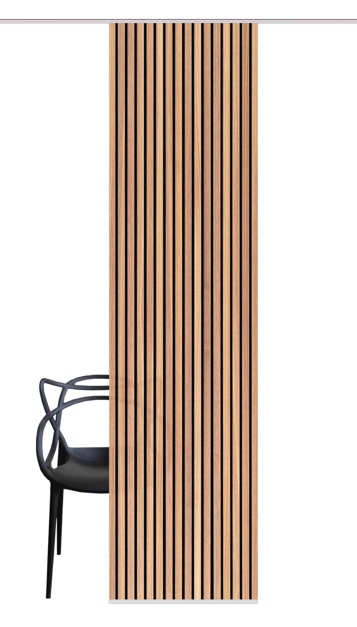 Schiebegardine PANILO, Seidenoptik, Blickdicht, 245x60 cm, Paneele, Farbe:braun, Größe:245 x 60 cm, Anzahl:1x