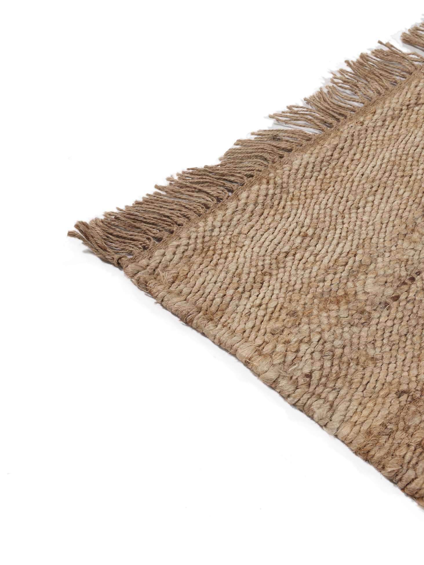 RugVista Solista Flag Jute Alfombra, 200 x 300 cm, Beige/Natural | Modernas, Rectangular, Pelo medio, Limpieza en seco, Sala de estar, Dormitorio, Cocina