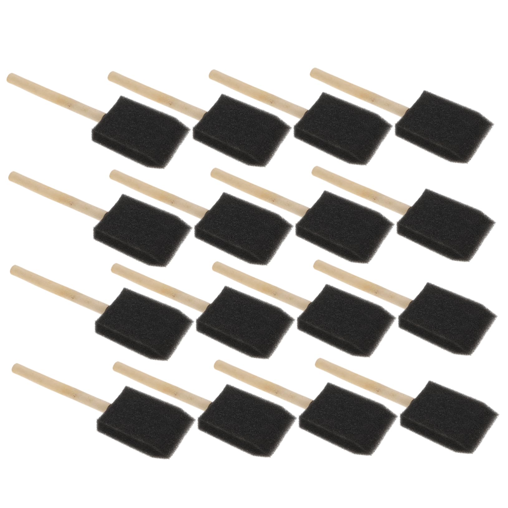 Angoily 16pcs Art Drawing Sponge Brush for Handle Paint Sponges for Oil Watercolor Painting Crafts