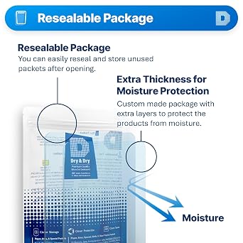 Dry & Dry 400 Gram [1 Packet] Silica Gel Packets, Desiccant Packs, Silica Gel - Rechargeable Silica Packets, Silica Gel Packs