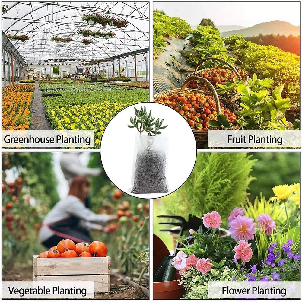 100 Stck biologisch abbaubare Vlies-Pflanzbeutel Blumentopf Haus Garten  Smling Blumenbeutel Pflanzenpilz Grow Pots Garden schner Forststoff Topf  Kiefer schn hngend fr g: Amazon.de: Garten