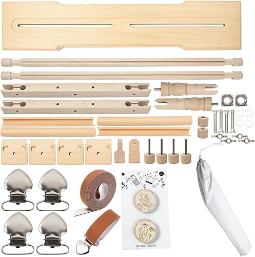 Miniatura 4 de Lampstop Soporte de aro de bordado, marco de bordado manos libres, soporte de punto de cruz giratorio para costura, costura y manualidades (soporte