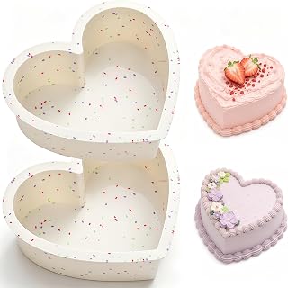 6 Inch Small Heart Shaped Cake Pans Silicone for Baking