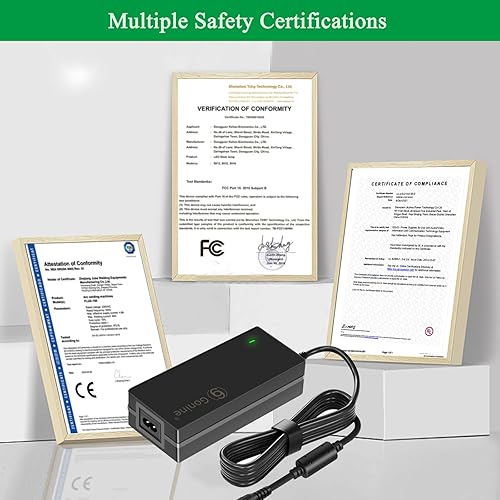 Miniatura 5 de Gonine Adaptador de fuente de alimentación CCTV de cámara de seguridad de 12V 5A con divisor de alimentación de 8 vías, CA 100-240V a CC 12 voltios