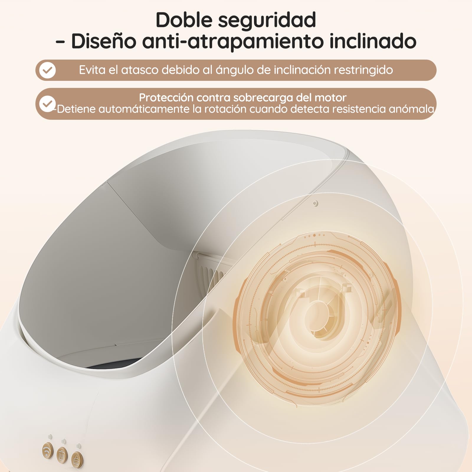 Devoko Arenero Autolimpiable XXL para Gatos hasta 15 kg con App | Control vía App, Autolimpieza 15 Días, Varios Gatos, Diseño Abierto, Tamaño XXL