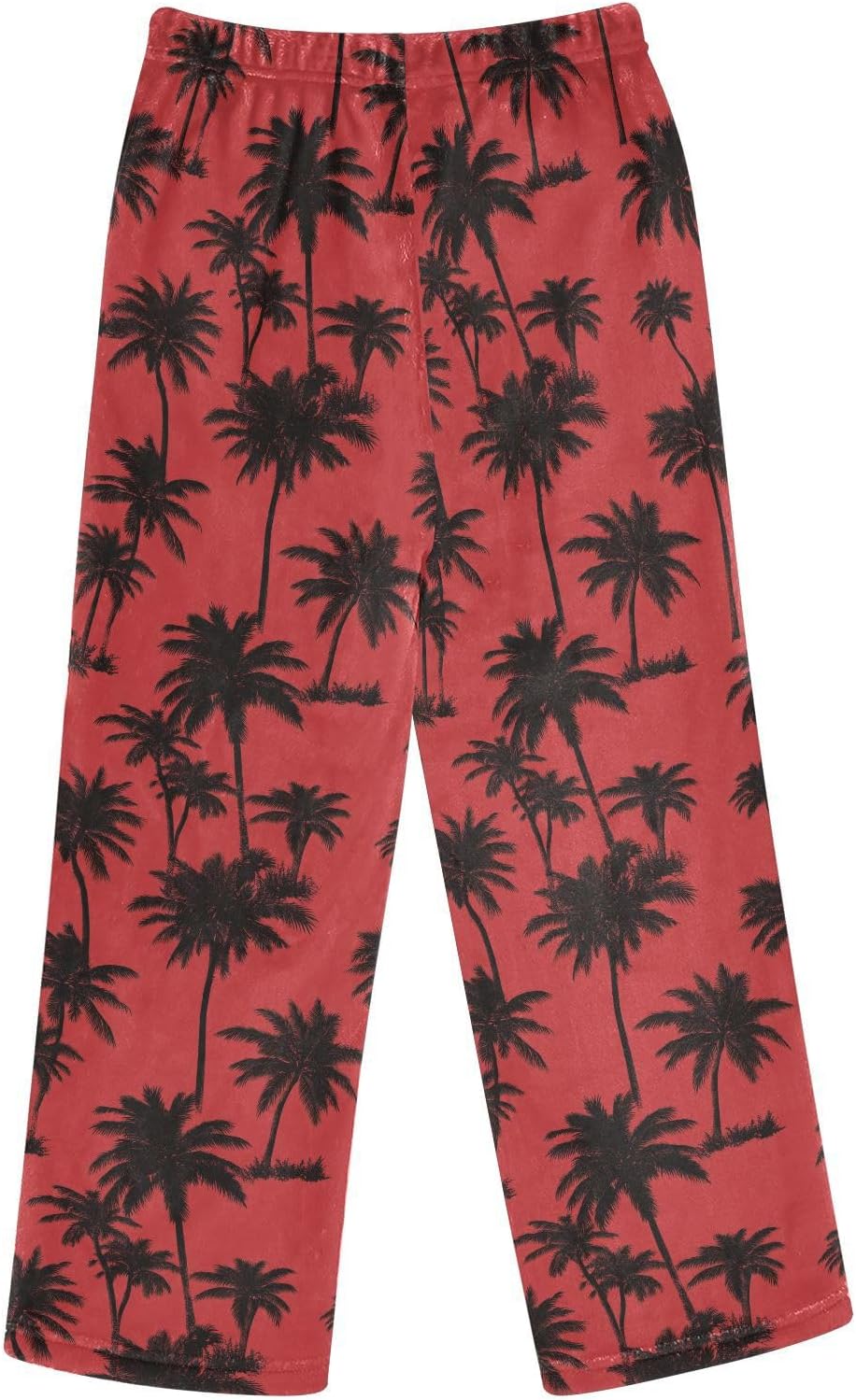 Black Palm Tree Silhouettes Boys Pants for Kids Fleece Bottoms Long Jogger Pants Trousers with Pockets Size 6-14Y