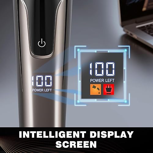 Miniatura 5 de NONK Maquinilla de afeitar eléctrica para hombres, afeitadoras eléctricas para hombres, sistema de afeitado giratorio de 3 cuchillas, maquinilla de