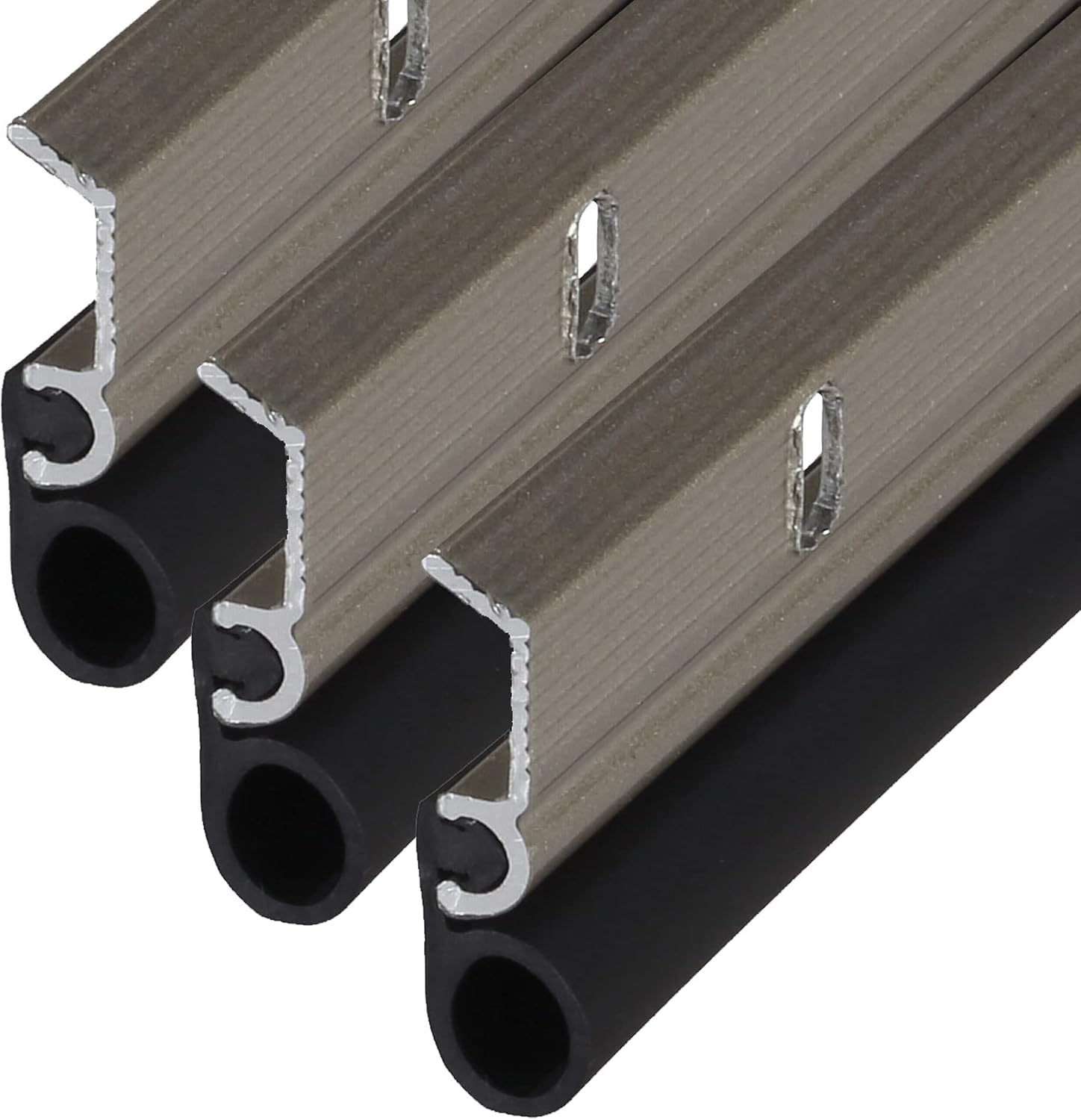 M-D Building Products 49002 Satin Nickel Aluminum and Vinyl Screw-on Top and Sides Door Seal Kit