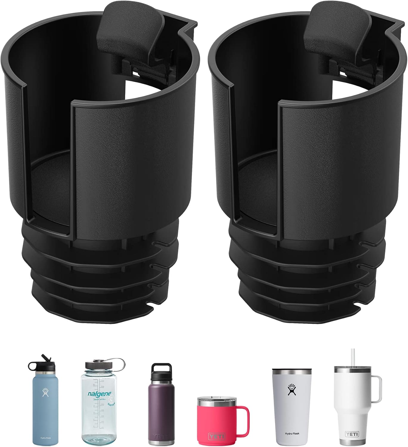 TRANSWARPS Cup Holder Expander for Car, Adjustable Drink Cupholder Adapter Insert