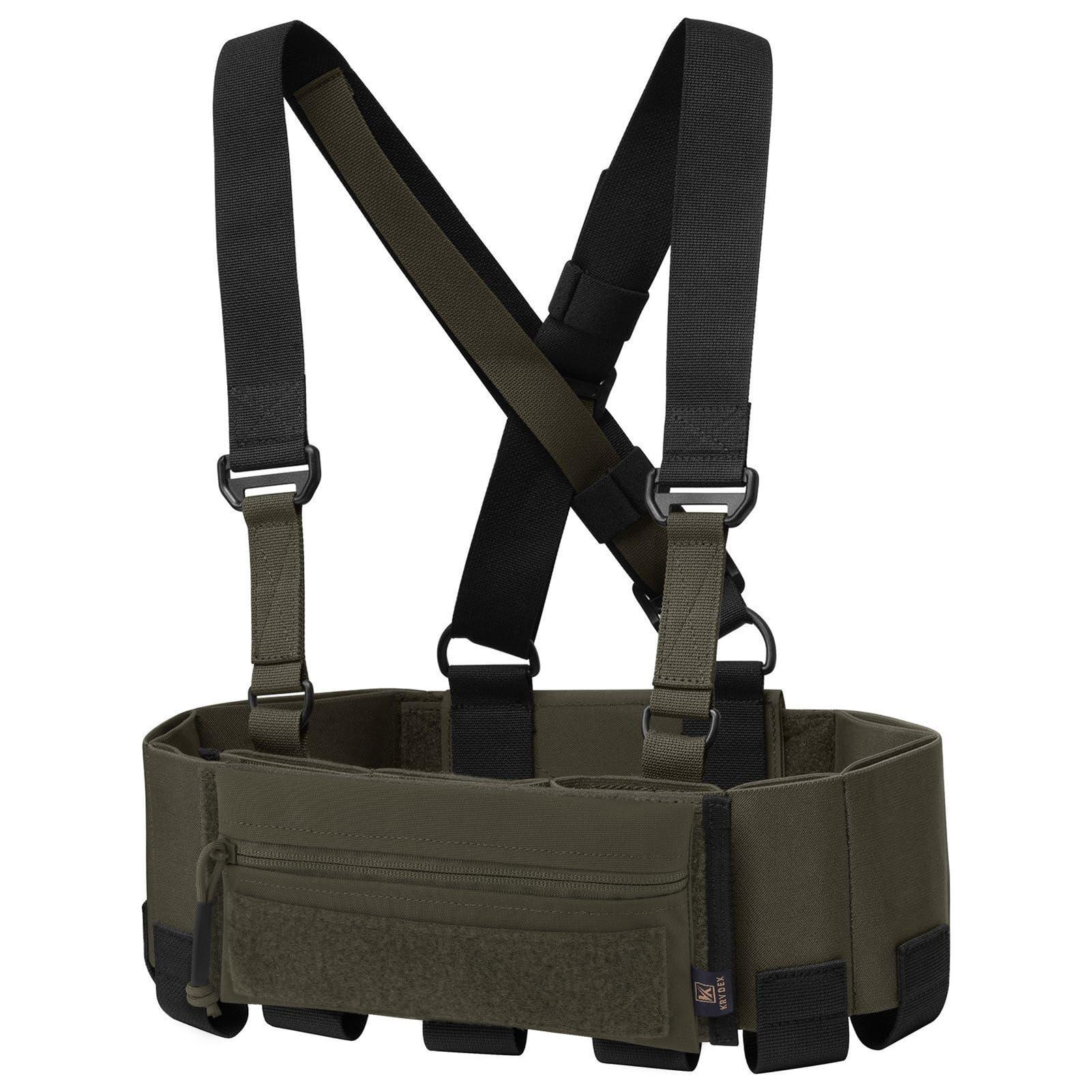 KRYDEX Tactical Chest Rig Elastic Rig Cummerbund with X Harness and Admin Pouch (RG)