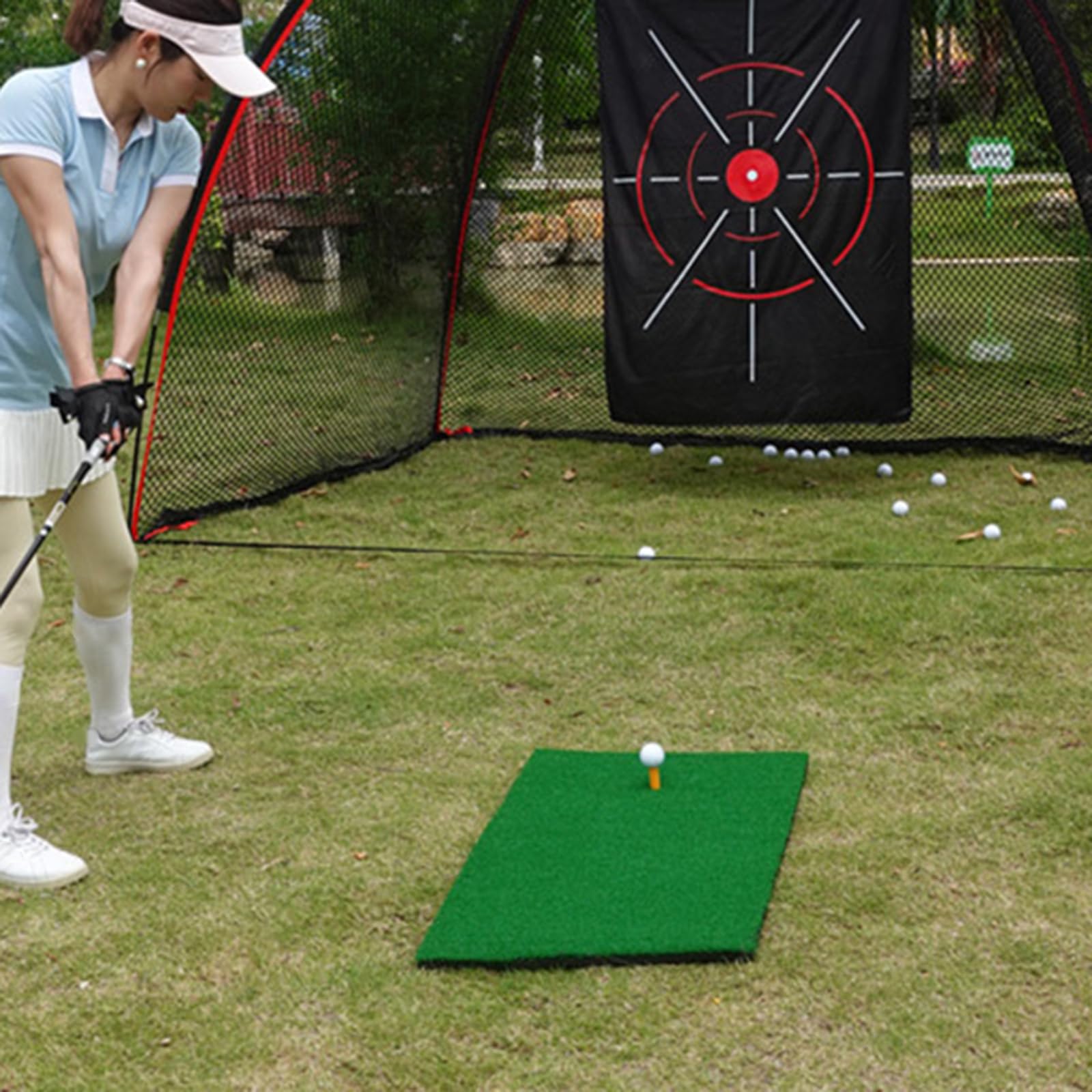 Colcolo Tapis de Jeu de Golf, Tapis de Chipping, Frappe de Golf, pour Améliorer Les Compétences, Aide à L'entraînement sur Gazon, Pratique pour Adultes, d'exercice de Golf Intérieur et Extérieur