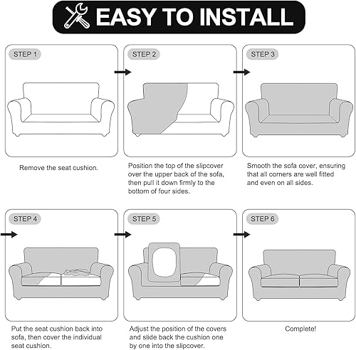 Miniatura 7 de FestiCorp Fundas de terciopelo para sofá de 2 plazas, fundas elásticas para sofá de 2 plazas, fundas elásticas para sofá de 3 piezas, fundas gruesas