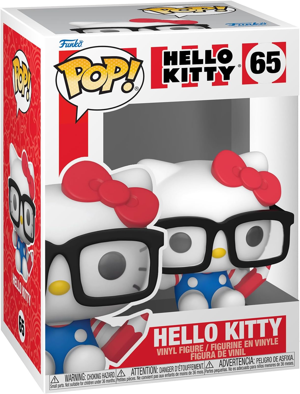Amazon.com: Funko Pop! Hello Kitty 65 - Hello Kitty Hipster Nerd with ...