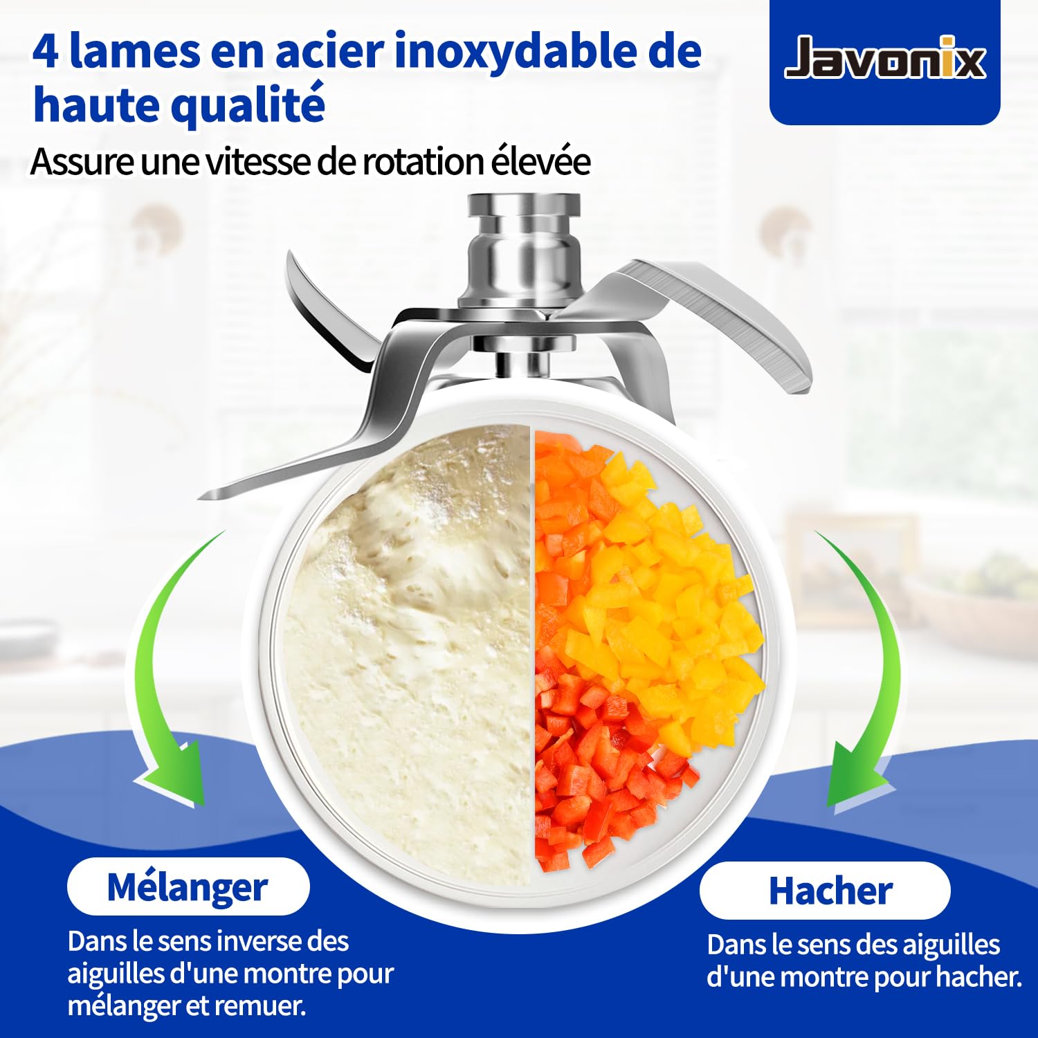 Patix Thermomix Couteau Pour Vorwerk Thermomix TM5 Et TM6, Lame Tranchante En Acier Inoxydable Parfait Pour Hacher Et Melanger Les Aliments 87304992 Couteau Tm5