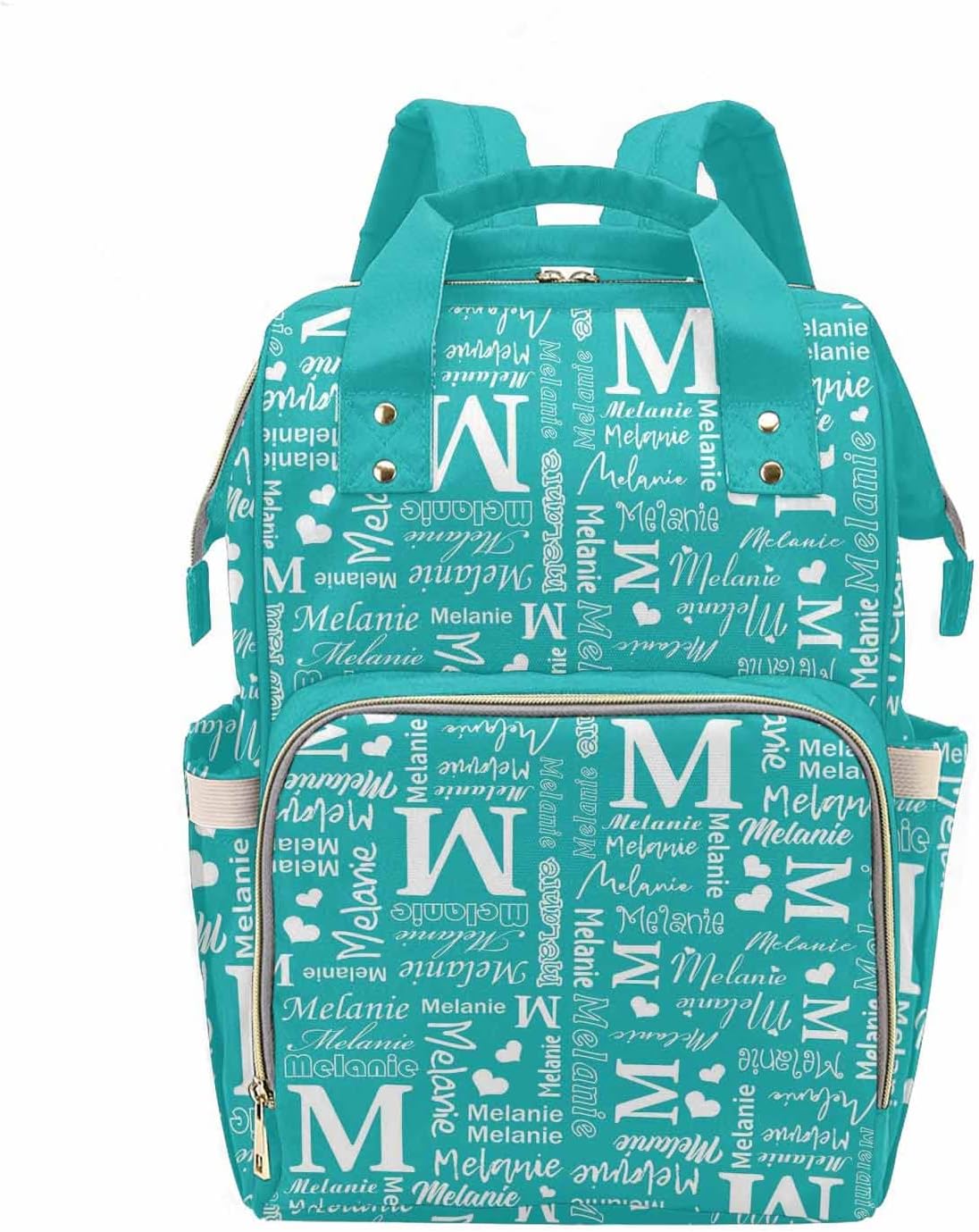 InterestPrint Personalized Name Diaper Bag Backpack Diaper Bag Nursing Baby Bags Nappy Bag Casual Travel Daypack for Mother's Day Mom Gifts