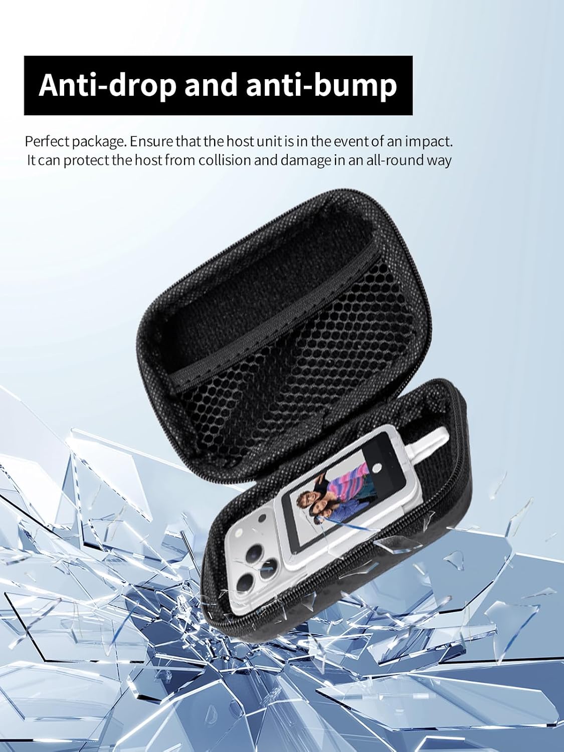 Storage Bag for Insta360 Snap,360 Protective Bag Carrying Case with Water-Resistant,Black. image 2