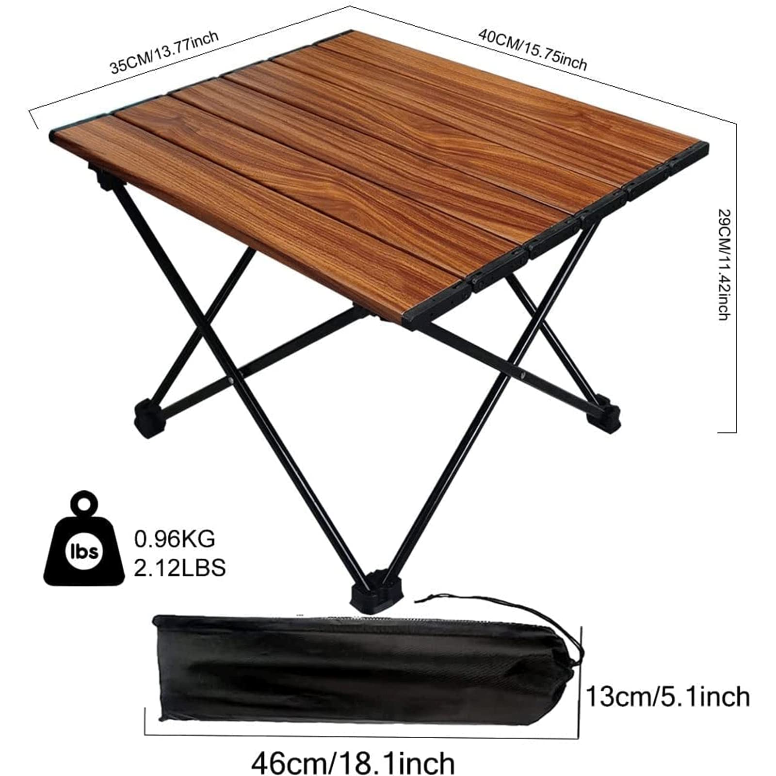 FAXIOAWA Tavolo Pieghevole Tavolo Pieghevole Leggero e Portatile, Tavolo da Picnic per Barbecue/Cucina/Spiaggia/Viaggio, Tavolo da Campeggio Resistente e Stabile con Borsa per Il Trasporto compatta