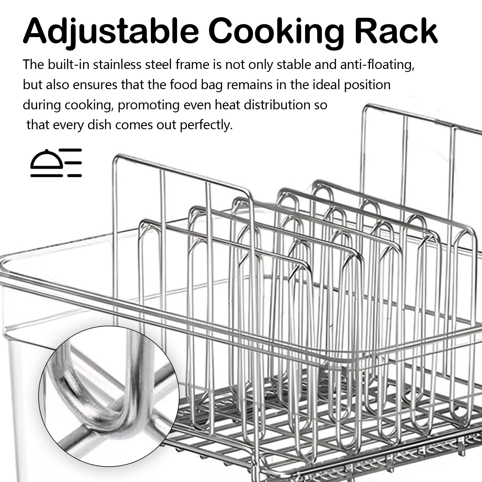 Recipiente Sous Vide Lenta con Tapa y Estante Recipiente Sous Vide Contenedor 12L para Adaptarse a la mayoría de Las Sous Vide Roner Cocina