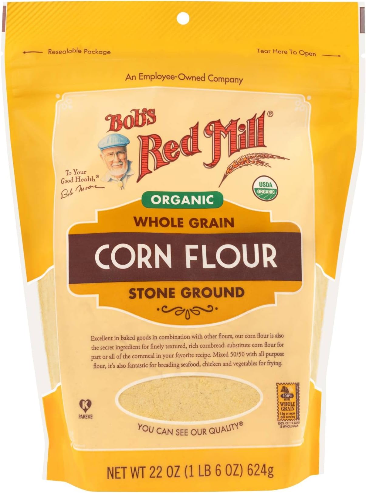 Bob's Red Mill Organic Corn Flour, 22 Oz