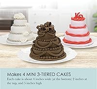 Vista 4 de Chicago Metallic - Molde para tartas (4 cavidades, 10.6 x 9.60 x 4.5 pulgadas/27 x 24 x 11 cm)