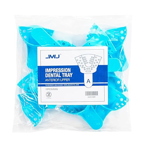 Miniatura 31 de JMU Bandeja de impresión dental,Bolsa de 12 bandejas desechables perforadas,3 Medio superior