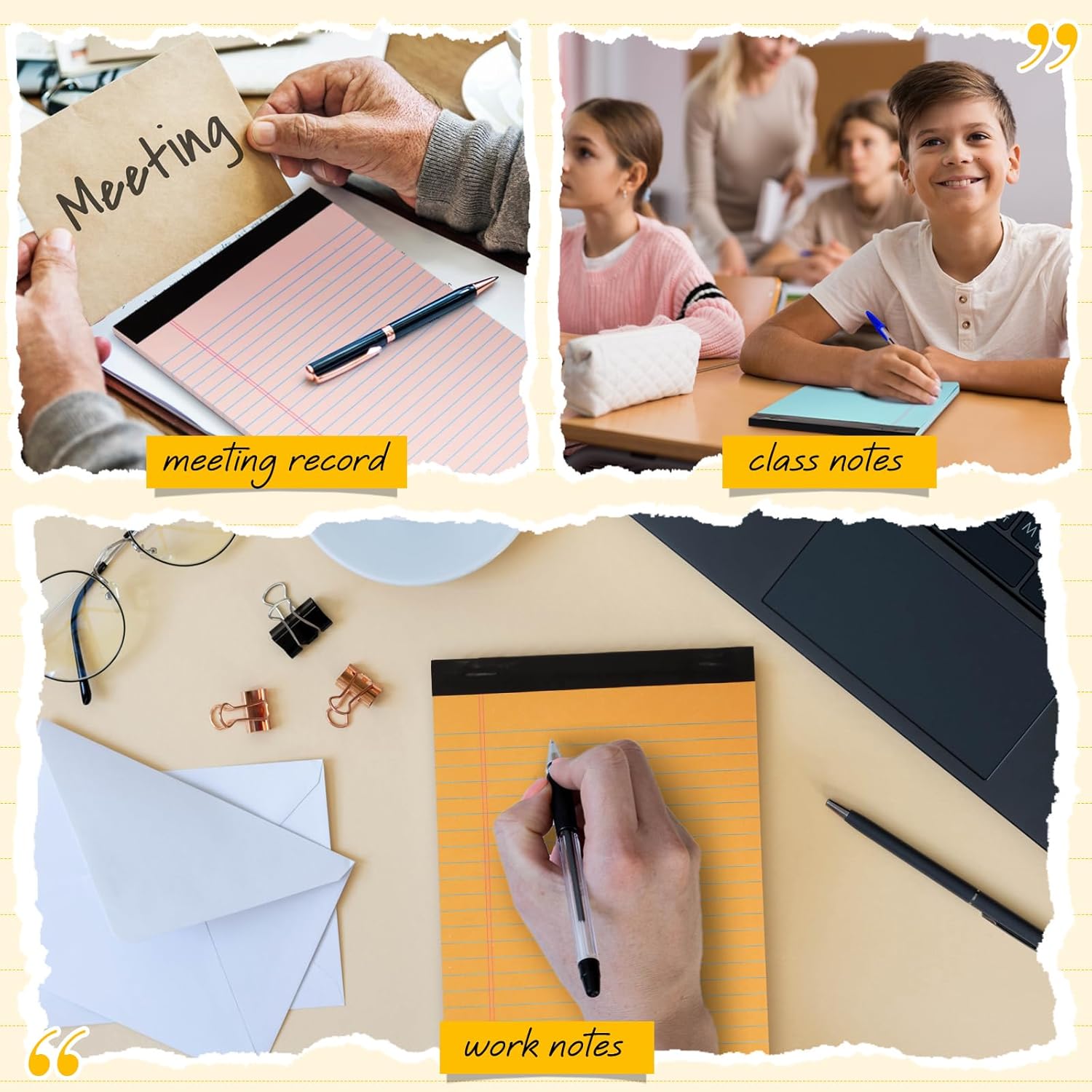 Fuutreo 12 Pcs 5" x 8" Legal Pad Writing Notepads 50 Sheets Small Legal Pad Narrow Ruled Multiple Color Lined Paper for School College Office Supplies Work (Multicolor) - Image 6