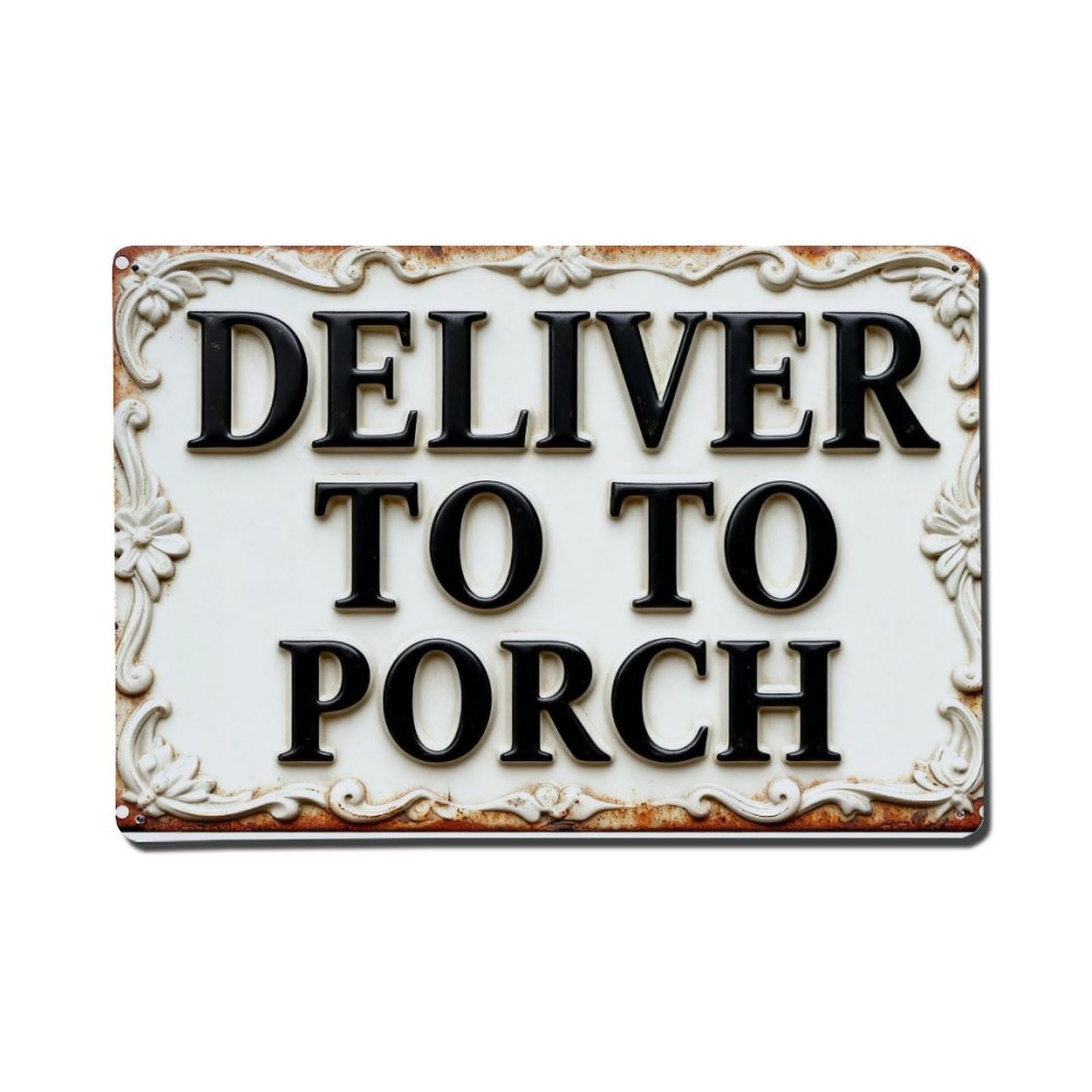 Iageret Vintage Please Leave Packages At Garage Door Metal Tin Sign Retro Wall Decor, Bar Garage Cafe Kitchen Home Wall Art Poster Decoration 8X12inches