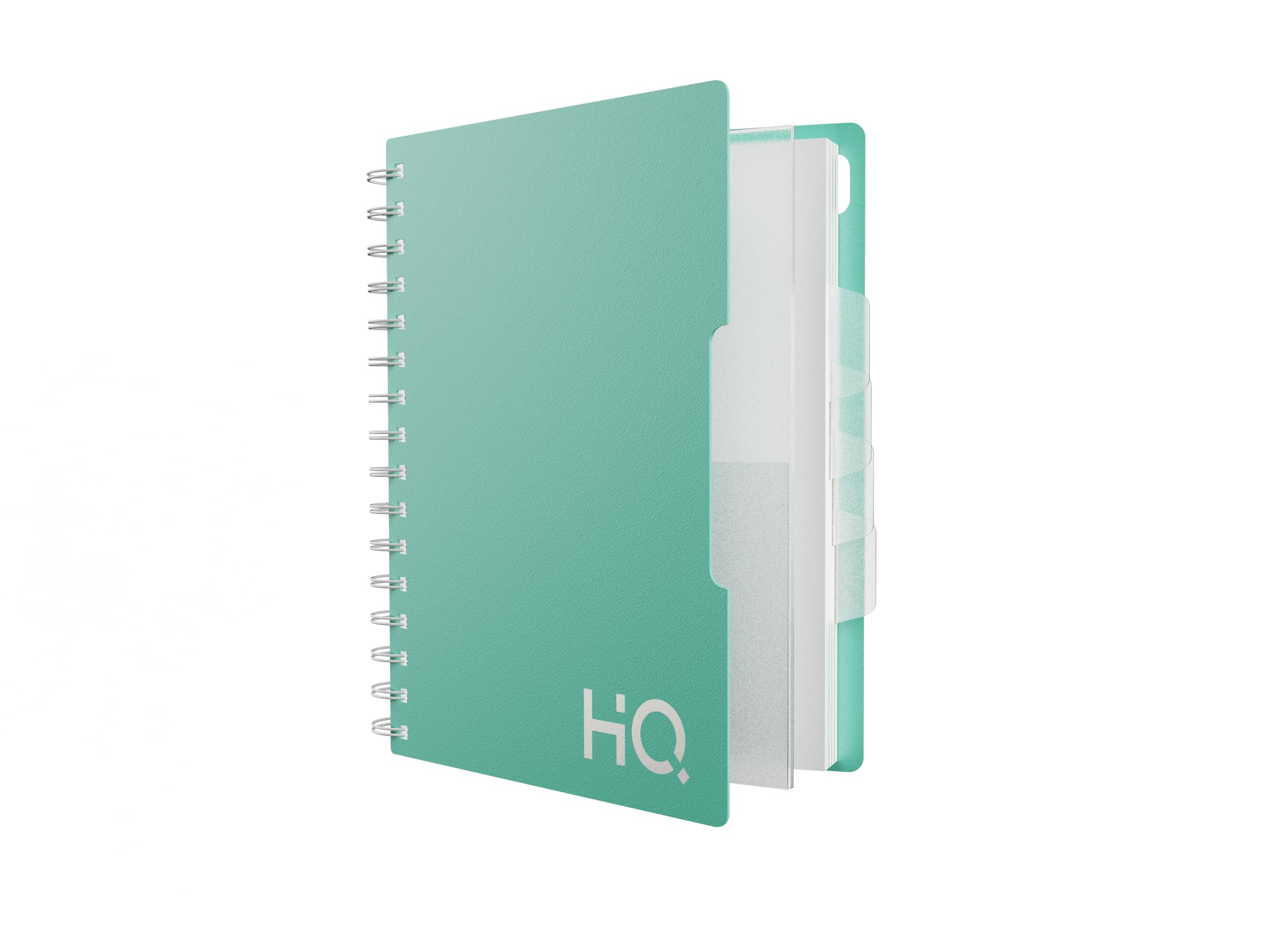 Navneet Youva Hq Notizbuch, mit PP-Einband, für Büro und persönlichen Gebrauch, Spiralbindung, einreihig, A5-Größe, 14,8 x 21 cm, 160 Seiten, 1 Stück, Mintgrün